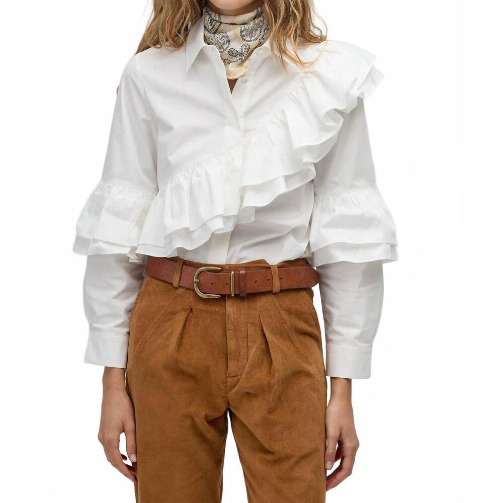 NEW LANHTROPY mambo poplin shirt in white